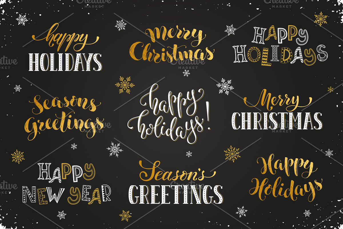 Christmas and New Year phrases set, an Object Graphic by Olly Molly (Photo 5 of 5)
