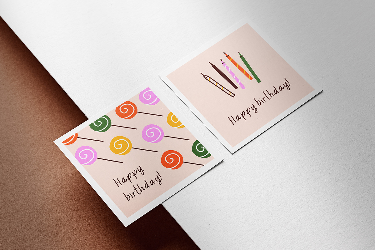 Happy birthday cards designs set, an Object Illustration by Good Studio (Photo 14 of 17)