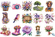 Spring Flower Season Clipart, an Illustration by OK Design (Thumbnail 2 of 6)