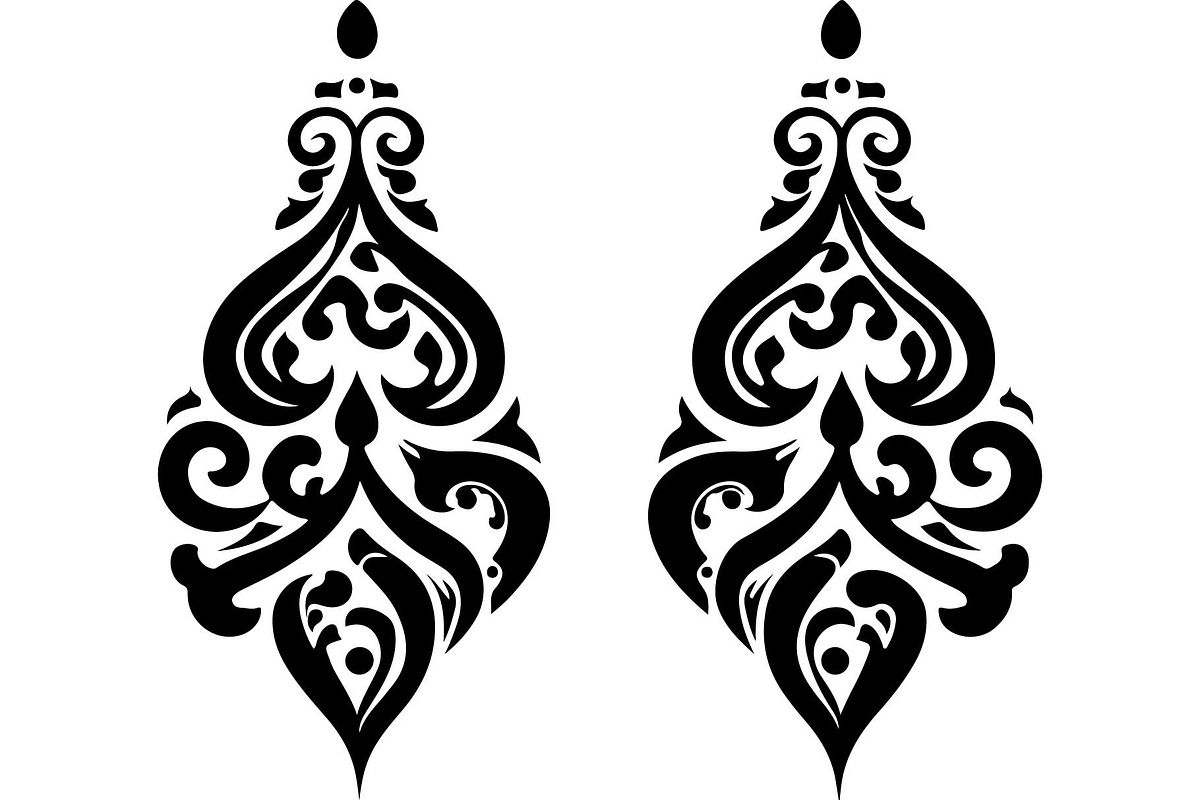 Elegant Earrings SVG Collection, an Object Graphic by Designer_Momina (Photo 2 of 13)