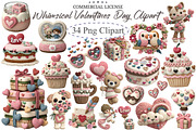 Whimsical Valentine's Day Clipart, an Illustration by designcity5 (Thumbnail 1 of 5)