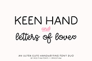 Keen Hand + Letters of Love Font Duo, a Handwritten Font by Miss Tiina (Thumbnail 1 of 5)