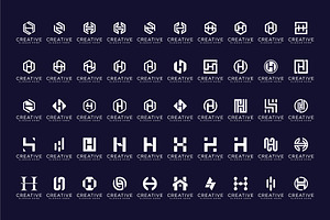 Set of initial letter H logo vector, a Branding & Logo Template by quadrazo