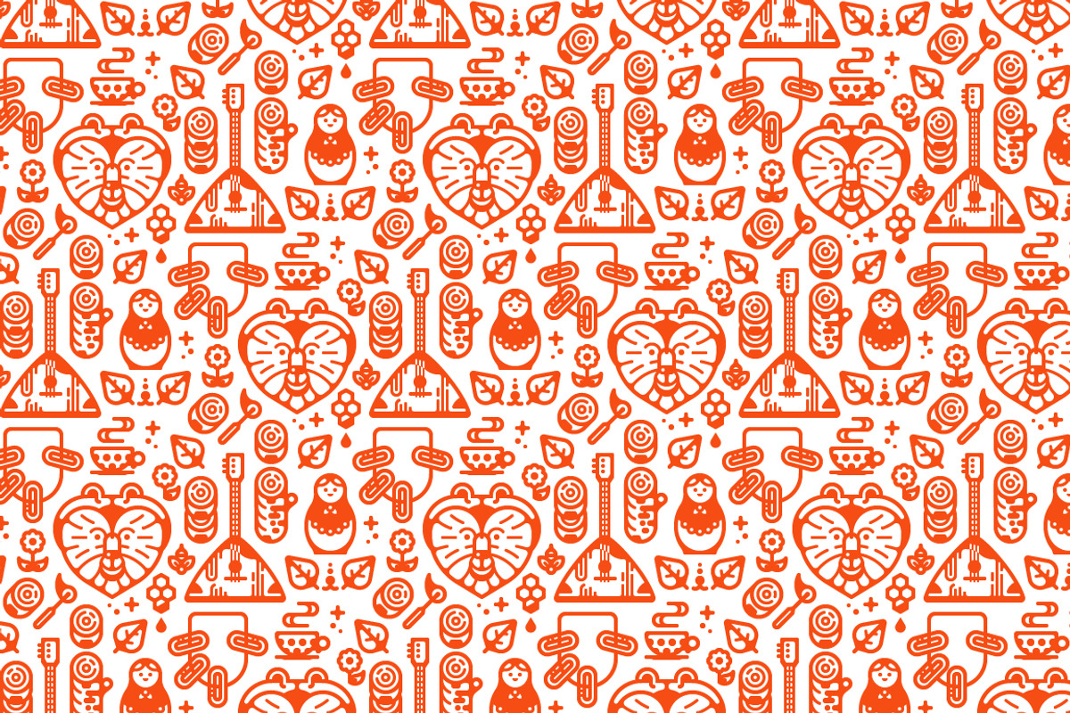 Seamless Pattern in Russian Style, a Pattern Graphic by JulyPluto (Photo 2 of 2)