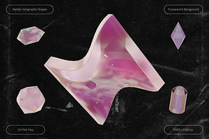 3D Marble Holographic Shapes