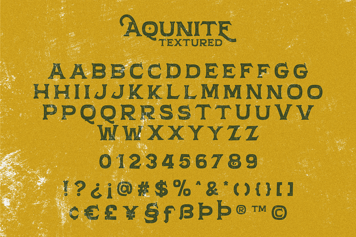 Aqunite Vintage Typeface, a Font by 24Design Studios (Photo 6 of 7)
