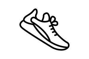 Shoes run black icon, an Outline Icon by Creative priyanka