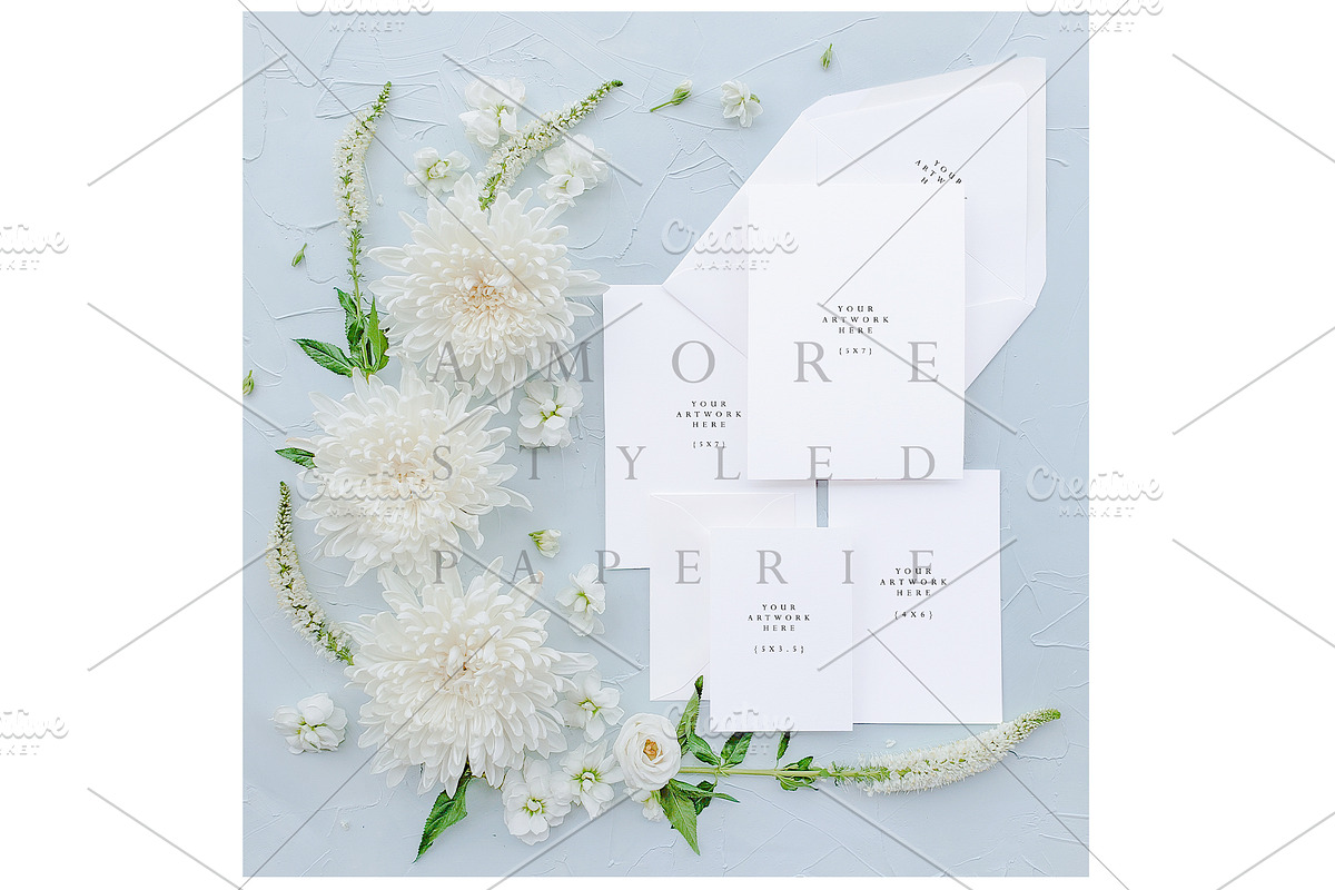 Elegant invitation suite mockup, a Mockup by The Amore Vault (Photo 2 of 2)