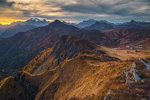Mountain ridges with beautiful peaks, a Nature Photo by Alpine Dreams