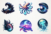 Magical Ocean Sublimation Clipart, an Illustration by RobertsArt (Thumbnail 3 of 7)