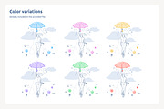 Girl Flying Weather Wind Umbrella, a Graphic by PixelBender (Thumbnail 2 of 5)