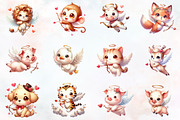 Cute Animals Cupid Valentines Day, a Seasonal Illustration by RobertsArt (Thumbnail 3 of 7)