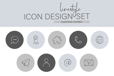 Icon Design Set Business Contact, an Outline Icon by pepulousdsg