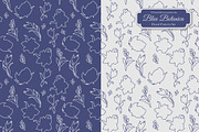 Blue Botanica – Floral Pattern Set, a Pattern Graphic by L- design studio (Thumbnail 5 of 12)