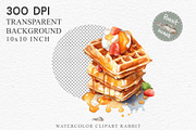 Waffles Syrup Pancakes Sweets Brunch, a Food Illustration by Rabbit Heart (Thumbnail 2 of 9)