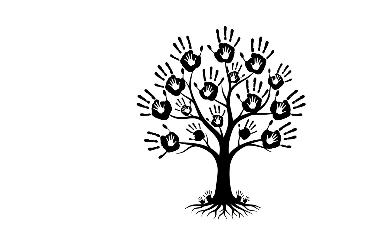 family handprint tree silhouette, an Illustration by Amazin_art (Photo 20 of 29)