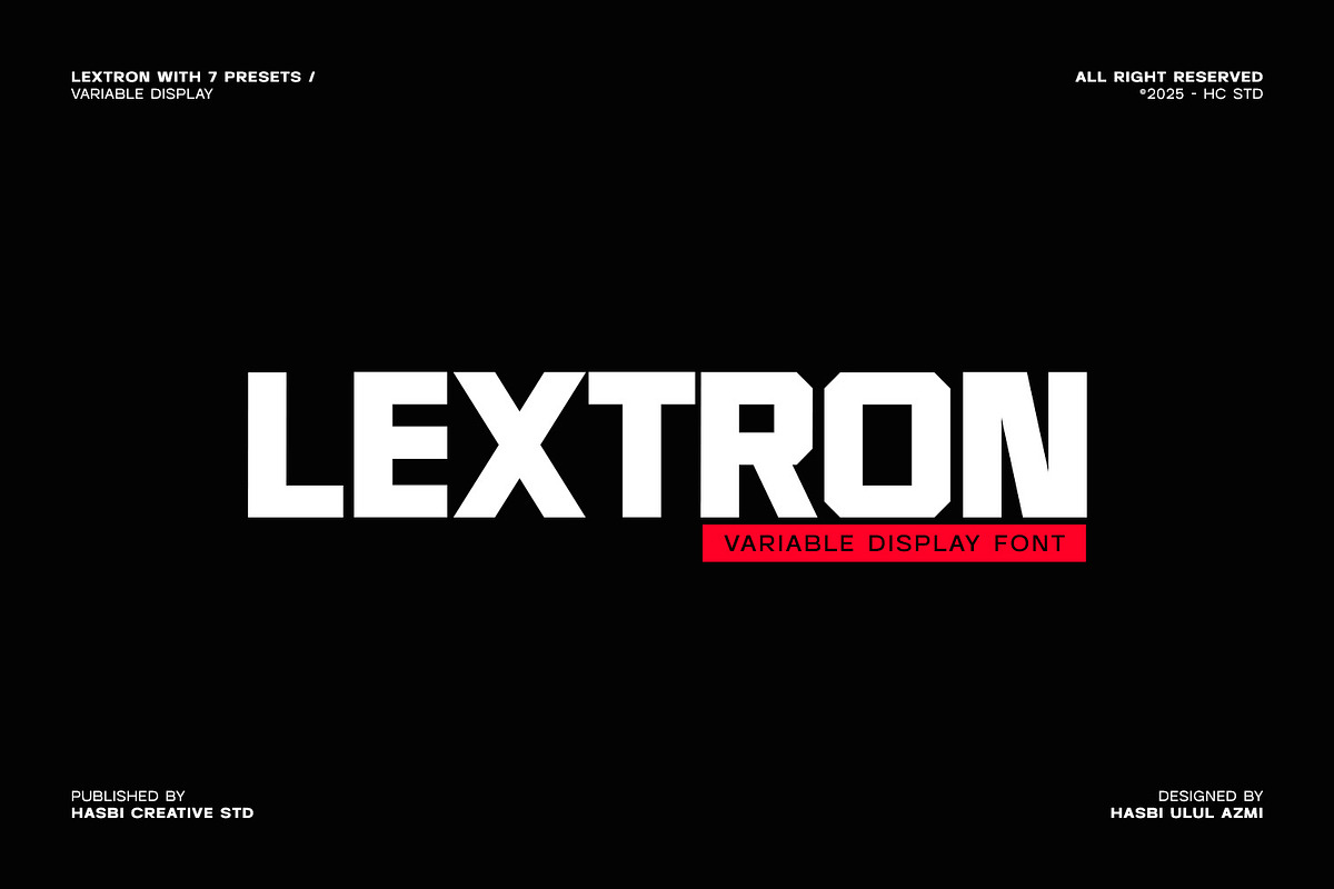 LEXTRON – Modern Geometric Display, a Sans Serif Font by Hasbi Creative (Photo 1 of 10)