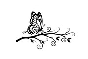 Butterfly Branch SVG Bundle, an Illustration by Creativeshirt (Thumbnail 1 of 31)