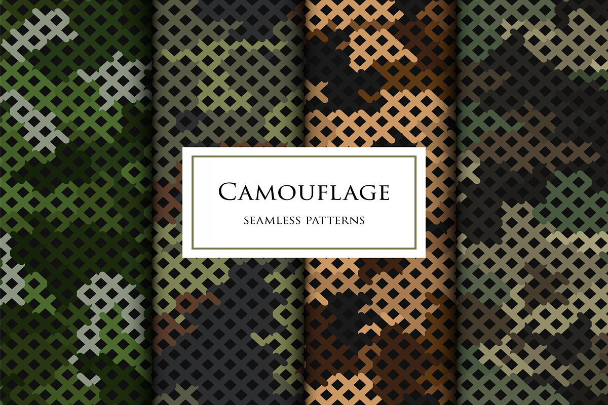 Camouflage net background set, a Pattern Graphic by ArchonDigitalShop (Photo 2 of 7)