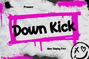 Down Kick, a Script Font by elevencreateam (Thumbnail 1 of 8)