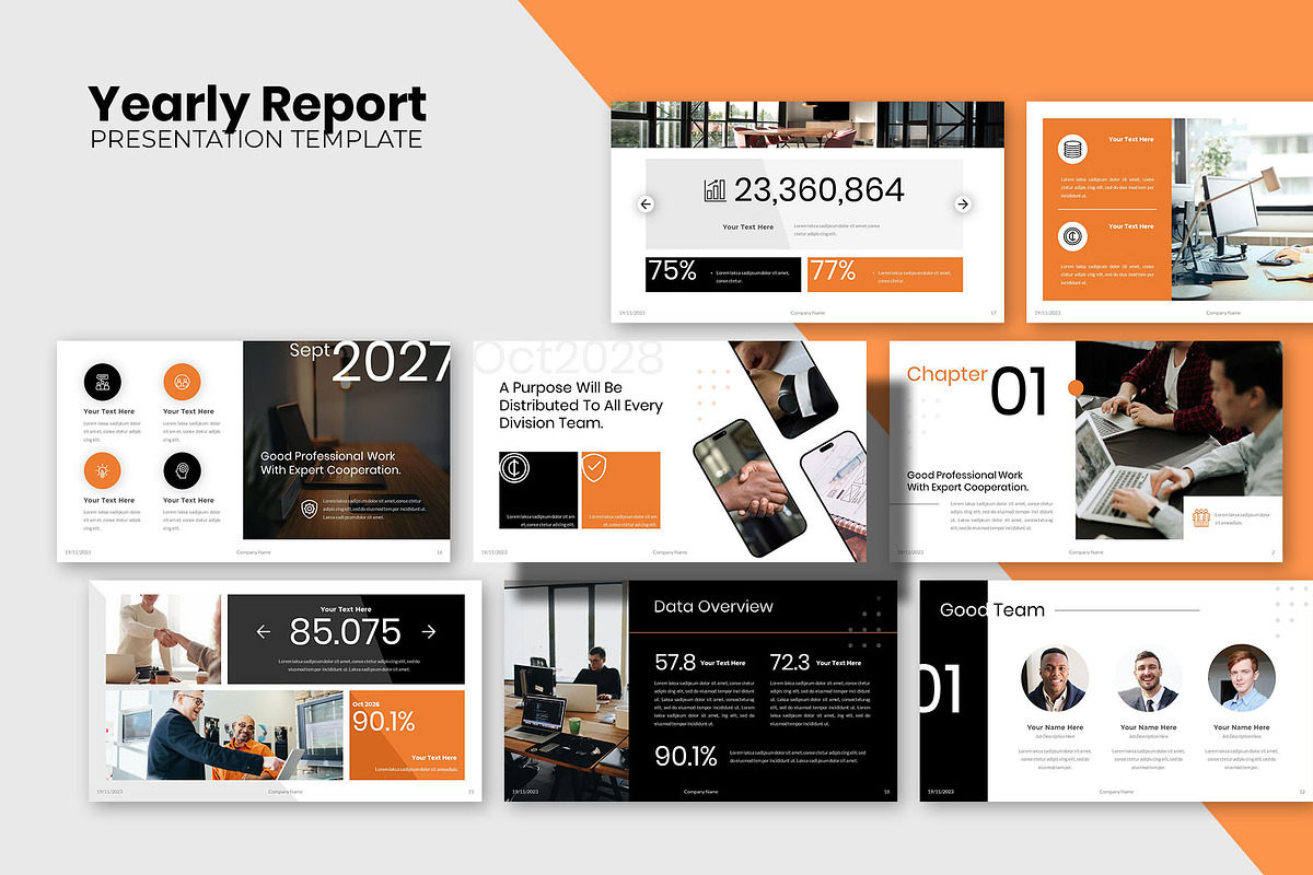 Yearly Report Annual Statistic PPT, a Presentation Template by Robs Daily Design (Photo 2 of 9)