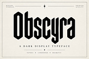 Obscyra — Dark Gothic Display Font, a Blackletter Font by Wow Magic (Thumbnail 1 of 4)