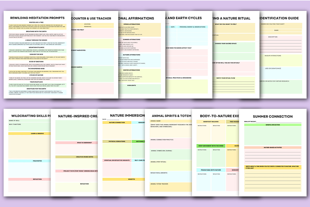 2026 Rewild Your Life Planner, a Stationery Template by Designmela01 (Photo 6 of 6)