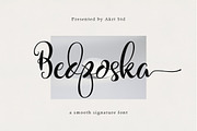 Bedposka is an attractive signature, a Script Font by akrtype (Thumbnail 1 of 7)
