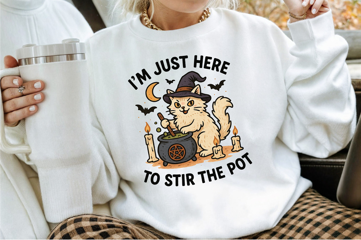 Vintage Witch Cat Feral Halloween Po, an Illustration by Sublimation Artist (Photo 7 of 9)