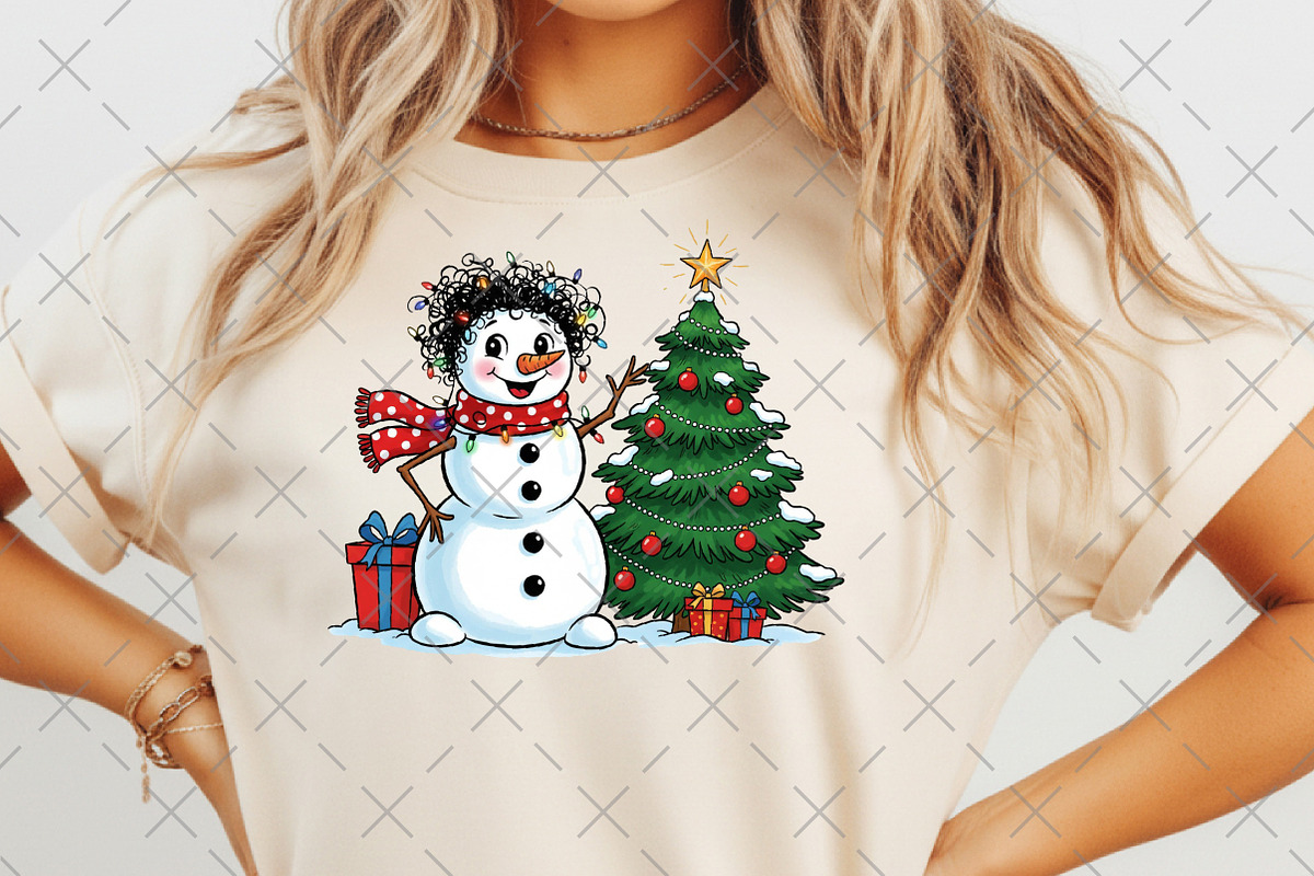 Funny snowman png, Christmas snowman, an Illustration by Craft Nest (Photo 6 of 6)