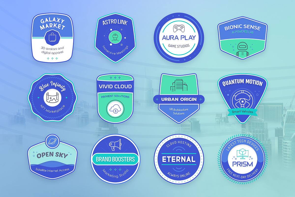Modern Badges - AI and Metaverse, a Branding & Logo Template by Brandify Studio (Photo 1 of 4)