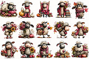 Quirky Autumn Sheep Clipart, a Seasonal Illustration by OK Design (Thumbnail 3 of 6)