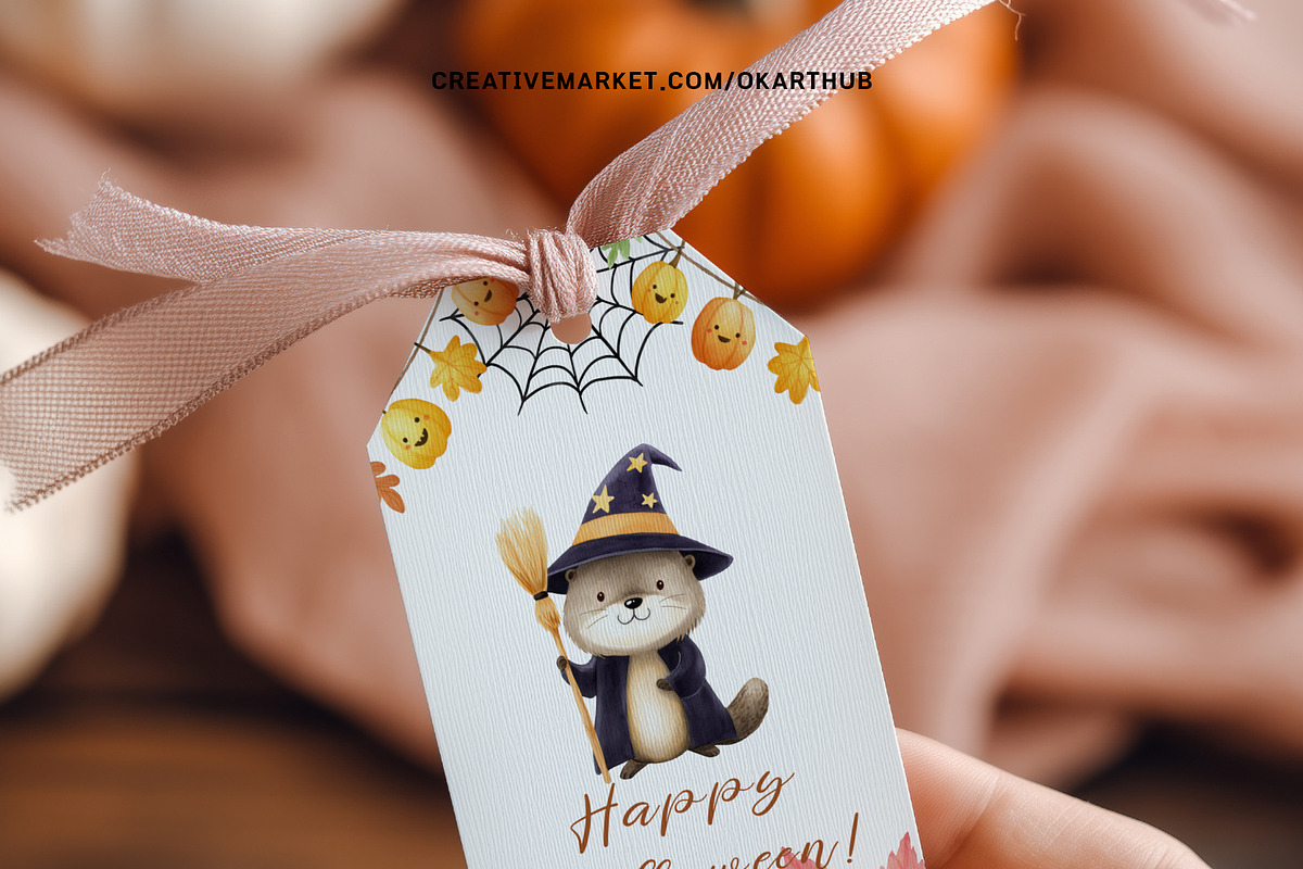 Halloween Woodland Animals Clipart, a Seasonal Illustration by OKArtHub (Photo 6 of 6)