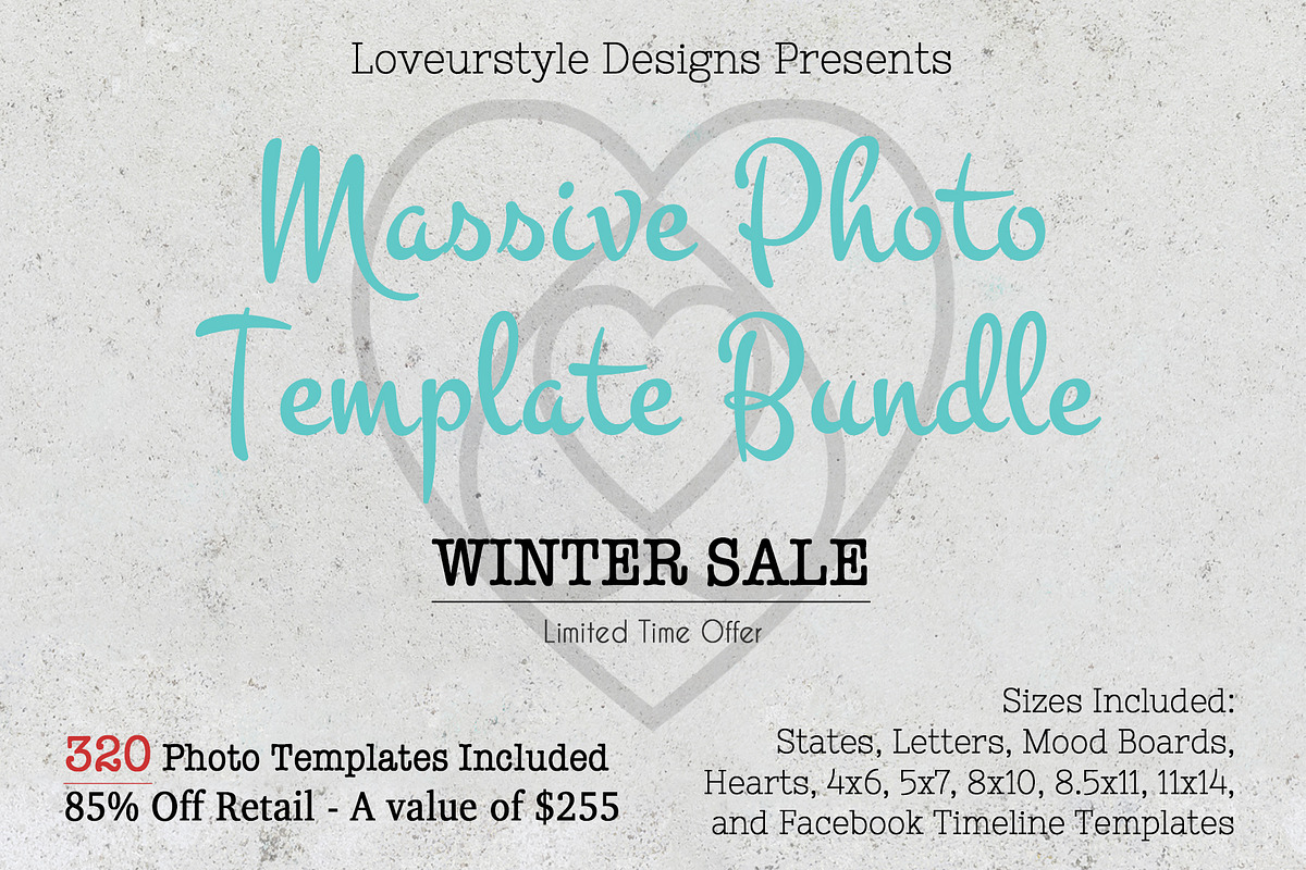 SALE Massive Photo Template Bundle, a Design Template by Loveurstyle Designs (Photo 1 of 39)