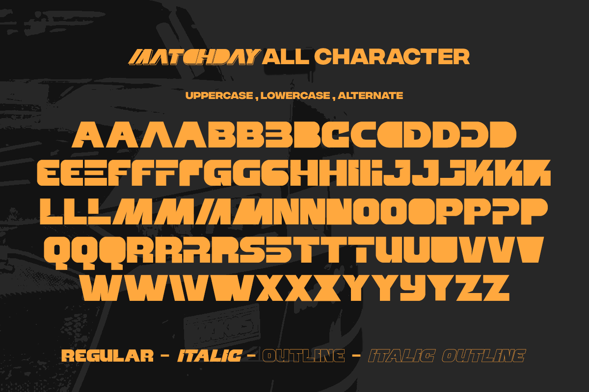 Matchday - Sport Font, a Sans Serif Font by RagamKata (Photo 9 of 12)