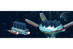 Space transport system delivering