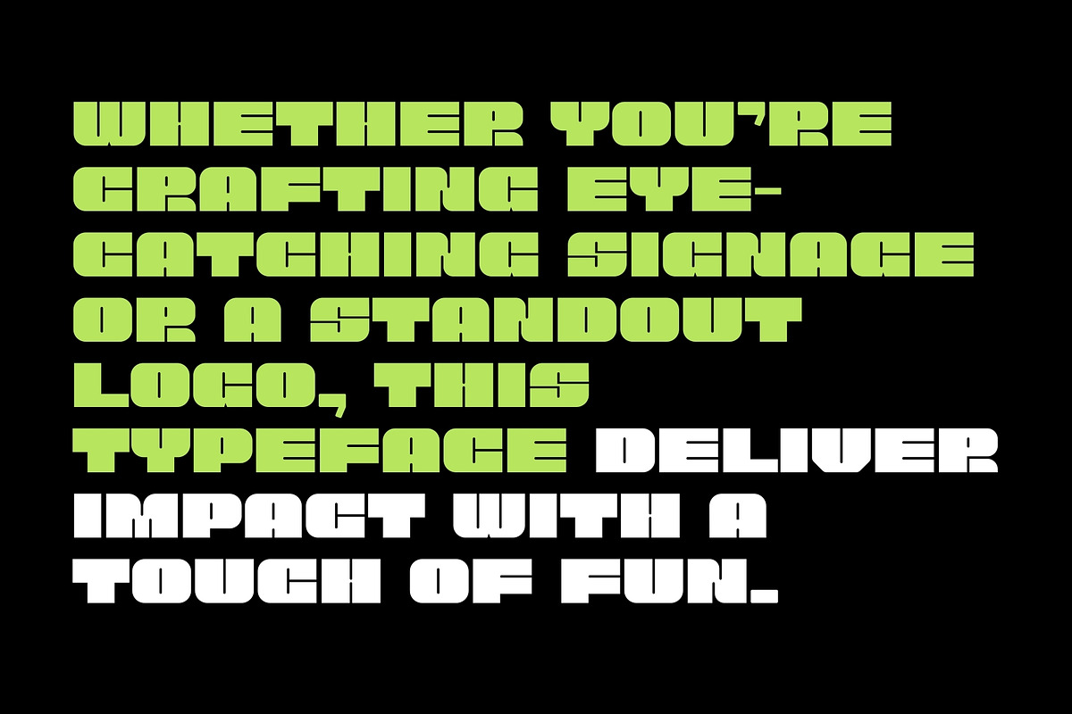 Tubby Stout - Big and Bold Typeface, a Sans Serif Font by HipFonts (Photo 6 of 8)