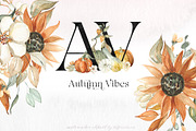 Autumn Vibes. Pumpkins Watercolor, an Illustration by LABFcreations (Thumbnail 15 of 21)