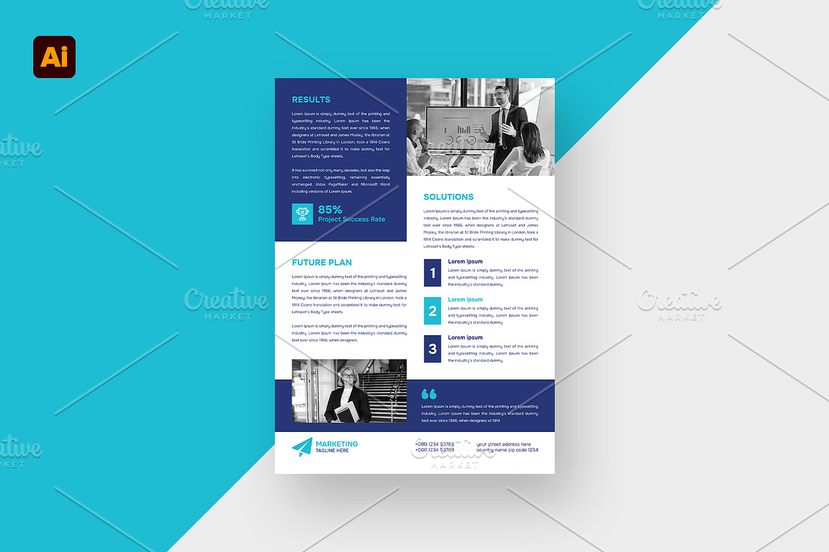 Case Study Flyer Template, a Flyer Template by Sofir Nayeem (Photo 3 of 3)