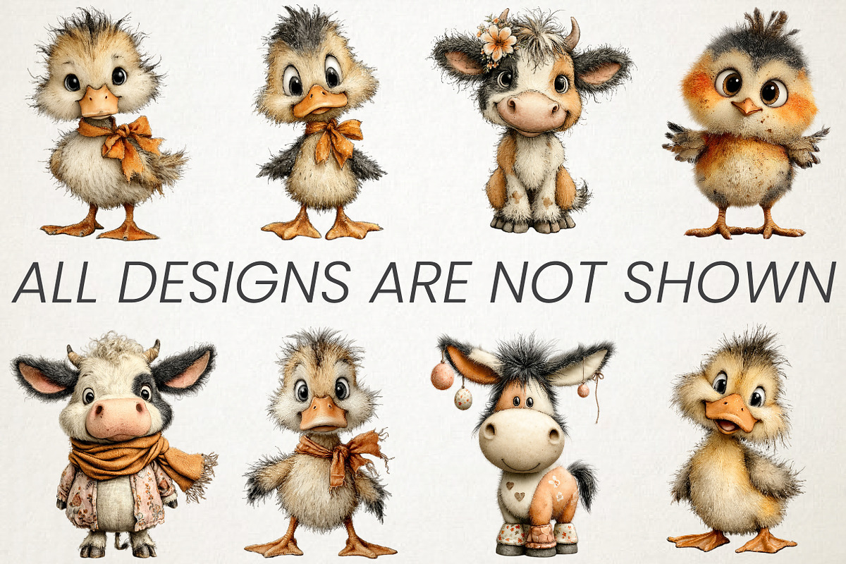 Cute Easter Farm Friends Png Clipart, an Animal Illustration by RobertsArt (Photo 6 of 6)