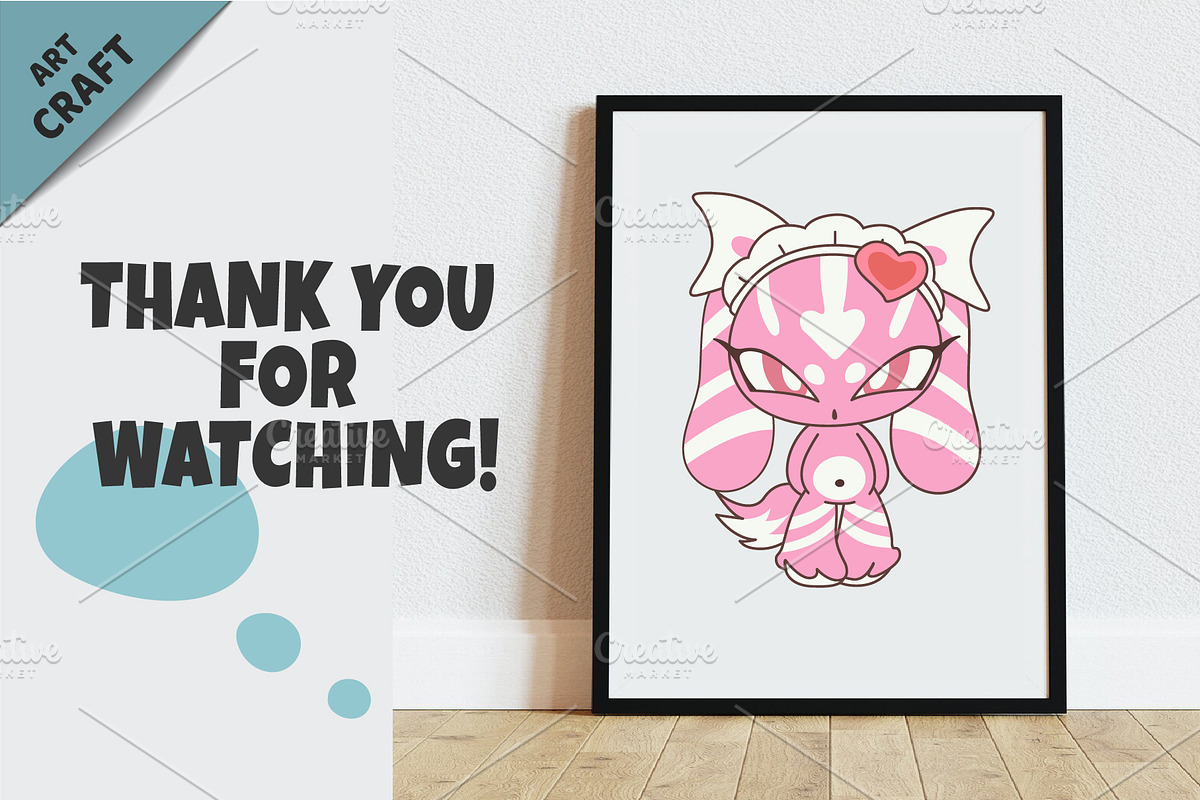 Chibi animals. Tshirt, PNG., an Animal Illustration by KENO Mascots (Photo 4 of 4)