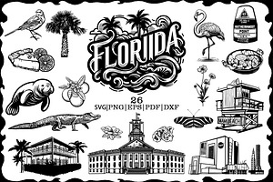 Florida state vector clipart