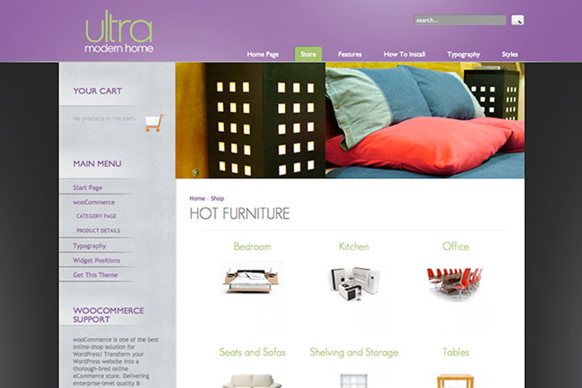 Hot Furniture Store, a WordPress Template by hot-themes (Photo 2 of 5)