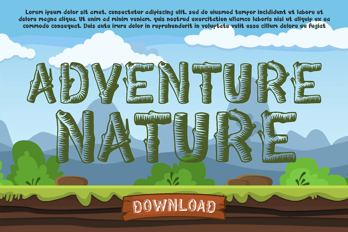 Wooden Log - Kids Font, a Sans Serif Font by tokokoo (Photo 3 of 12)
