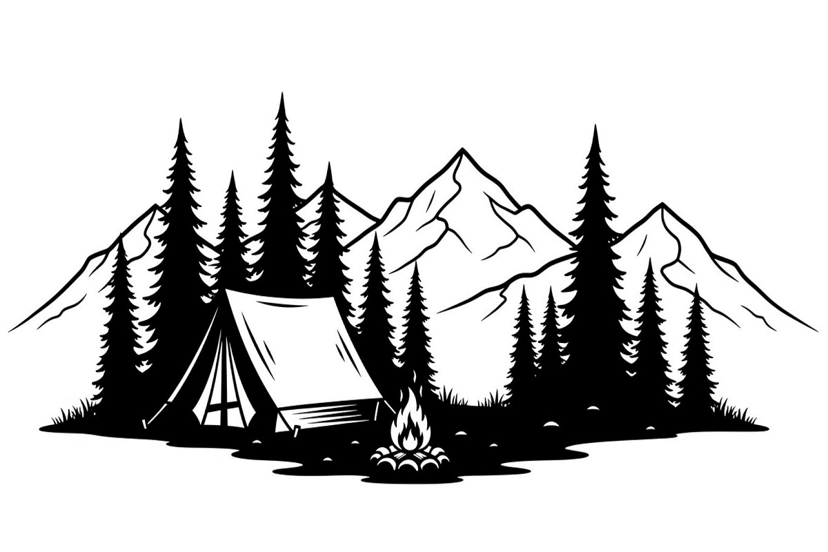 50 Camping Mountain Vector Bundle, an Illustration by jahid234 (Photo 48 of 51)