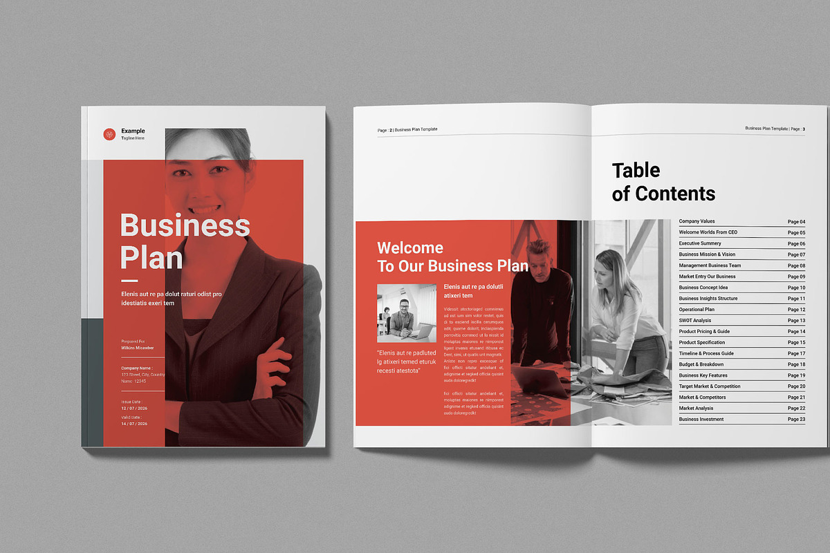 Business Plan Template, a Brochure Template by Work-Envance (Photo 2 of 10)