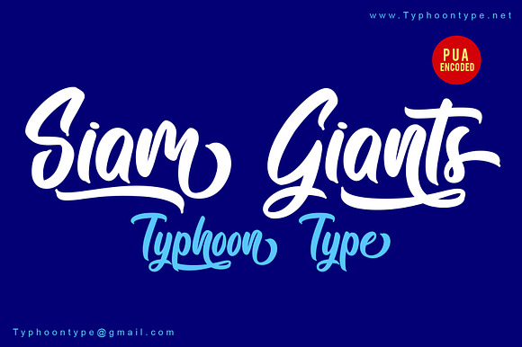 Siam Giants font preview 3
