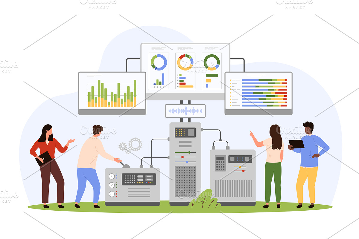 Benchmarking process, technical, a Finance Illustration by Flashvector