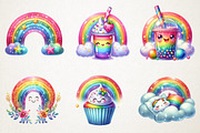 Smiling Rainbow Digital Sticker, an Illustration by RobertsArt (Thumbnail 6 of 7)