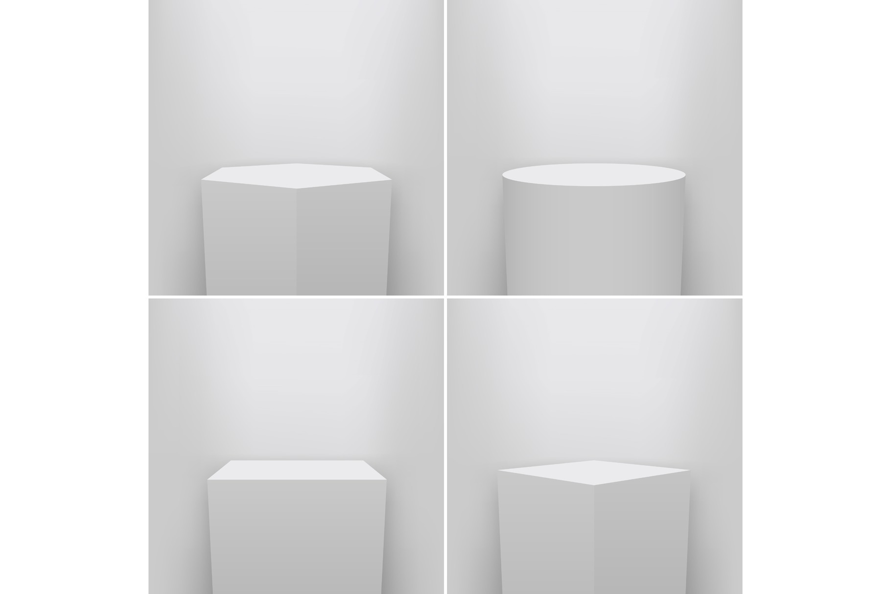 Museum Pedestal Stage 3D Podium by Happy Vector  Creative Market